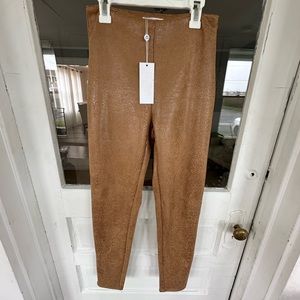 Tan snake skin stretch leggings